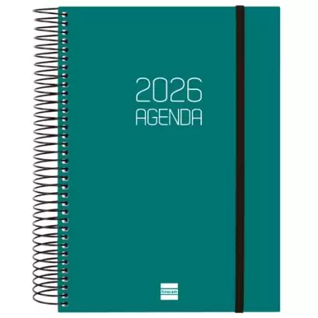 (742912026) FINOCAM AGENDA ESPIRAL OPAQUE E10-155X212MM 1DP TAPA PP VERDE 2026