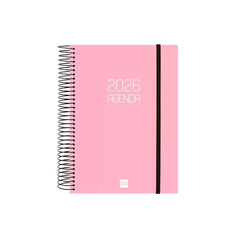 (742914526) FINOCAM AGENDA ESPIRAL OPAQUE E10-155X212MM 1DP TAPA PP ROSA 2026