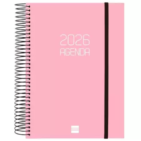 (742914526) FINOCAM AGENDA ESPIRAL OPAQUE E10-155X212MM 1DP TAPA PP ROSA 2026