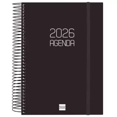 (742916026) FINOCAM AGENDA ESPIRAL OPAQUE E10-155X212MM 1DP TAPA PP NEGRO 2026