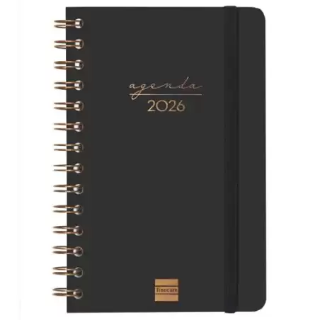 (762000126) FINOCAM AGENDA ESPIRAL ALMA E5-117X181MM SVH TAPA DURA NEGRO 2026