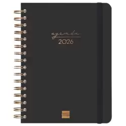 (762040126) FINOCAM AGENDA ESPIRAL ALMA E10-155X212MM 1DP TAPA DURA NEGRO 2026