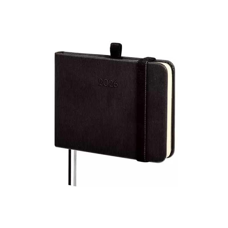 (881706026) FINOCAM AGENDA MÍNIMAL TEXTURA M0-104X73MM SVV TAPA DURA NEGRO 2026