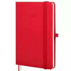 (881743026) FINOCAM AGENDA MÍNIMAL TEXTURA M4-118X168MM SVH TAPA DURA ROJO 2026
