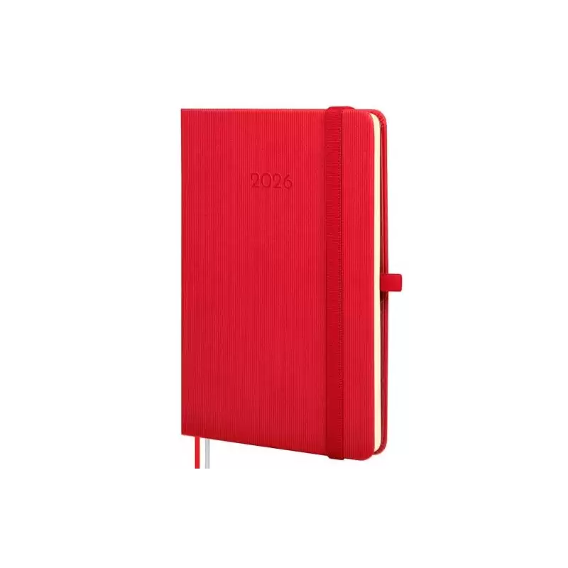 (881743026) FINOCAM AGENDA MÍNIMAL TEXTURA M4-118X168MM SVH TAPA DURA ROJO 2026