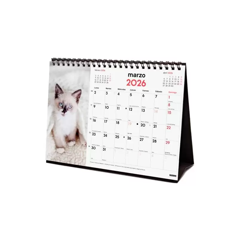 (780323826) FINOCAM CALENDARIO DE SOBREMESA PARA ESCRIBIR S-210X150MM MV IMÁGENES GATITOS 2026