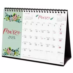 (780325426) FINOCAM CALENDARIO DE SOBREMESA PARA ESCRIBIR S-210X150MM MV IMÁGENES THE FLOWER JOURNAL 2026