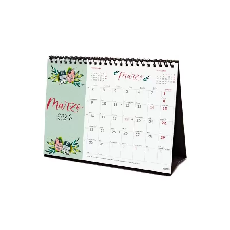 (780325426) FINOCAM CALENDARIO DE SOBREMESA PARA ESCRIBIR S-210X150MM MV IMÁGENES THE FLOWER JOURNAL 2026