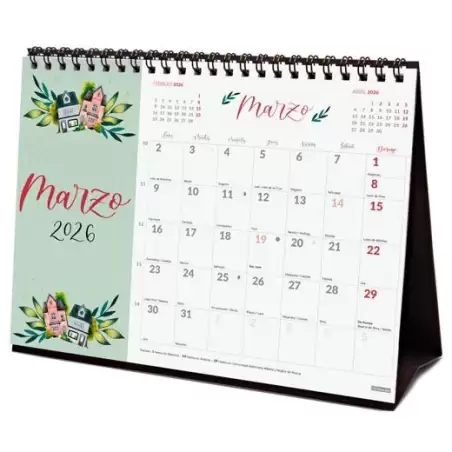 (780325426) FINOCAM CALENDARIO DE SOBREMESA PARA ESCRIBIR S-210X150MM MV IMÁGENES THE FLOWER JOURNAL 2026