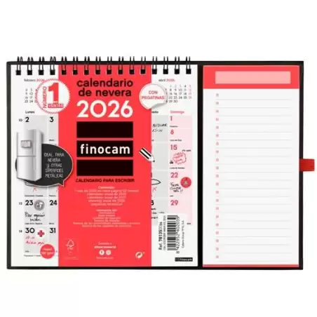(781350026) FINOCAM CALENDARIO CON IMÁN PARA ESCRIBIR XS-140X150MM MV NEUTRO 2026