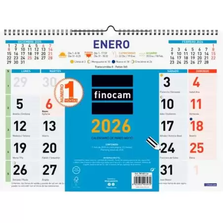 (781400026) FINOCAM CALENDARIO DE PARED MIXTO L-430X310MM MV COLOR 2026