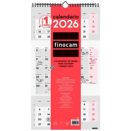 (781580026) FINOCAM CALENDARIO DE PARED PARA ESCRIBIR M-236X430MM 3MV NEUTRO 2026