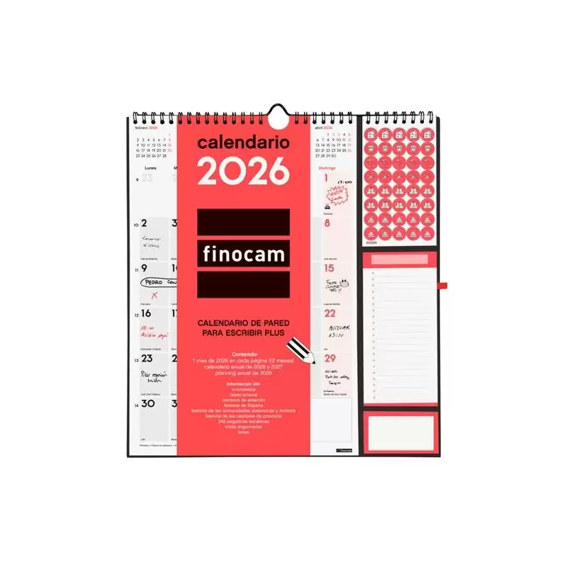 (782120026) FINOCAM CALENDARIO DE PARED PLUS-215X325MM MV NEUTRO 2026
