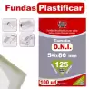 (01021400) FIXO FUNDAS DE PLASTIFICAR DNI FIXOCOVER 125 MICRAS 54X86MM BRILLO PACK 100 UD