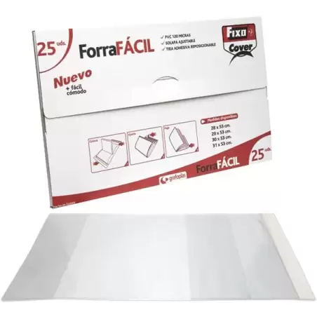 (01009300) FIXO FORRO LIBROS SIN ADHESIVO SOLAPA AJUSTABLE 120 MICRAS PVC 0