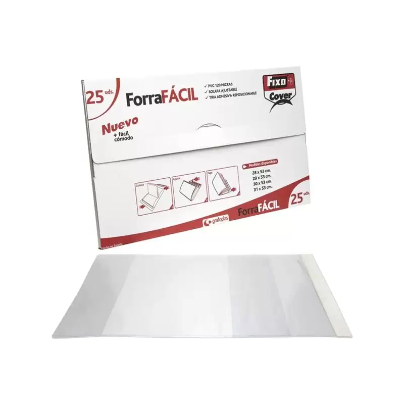 (1009100) FIXO FORRO LIBROS SIN ADHESIVO SOLAPA AJUSTABLE 120 MICRAS PVC 0