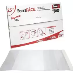 (1009200) FIXO FORRO LIBROS SIN ADHESIVO SOLAPA AJUSTABLE PVC 120 MICRAS 0