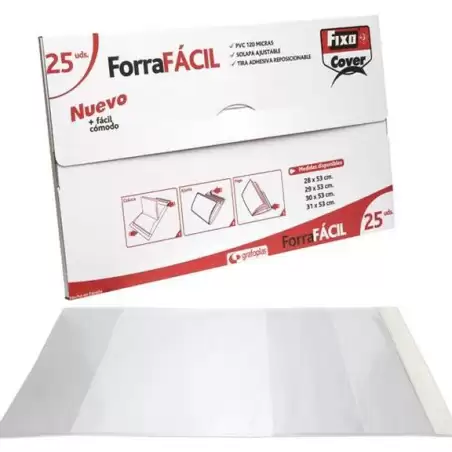 (1009200) FIXO FORRO LIBROS SIN ADHESIVO SOLAPA AJUSTABLE PVC 120 MICRAS 0