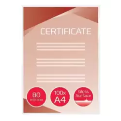 (IB585036) GBC FUNDAS DE PLASTIFICAR 2X80 MICRAS A4 BRILLO -PACK 100U-