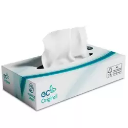 (F283101) GC PAÑUELOS FACIALES  2 CAPAS CAJA 100U BLANCO