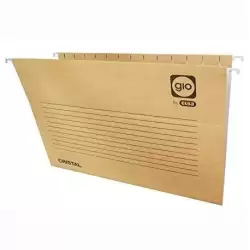 (400021953) GIO CARPETA COLGANTE VISOR SUPERIOR CRISTAL KRAFT BICOLOR CARTULINA FOLIO CON ETIQUETAS -25U-