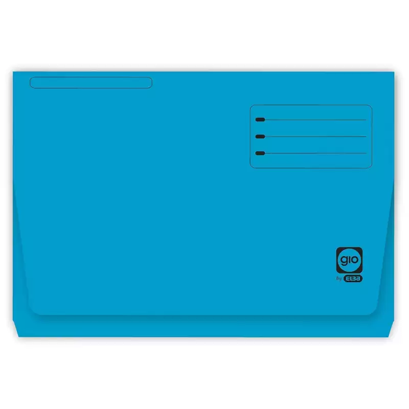 (400040682) GIO SUBCARPETA CON BOLSA Y SOLAPA AZUL INTENSO CARTULINA FOLIO 320GR -25U-