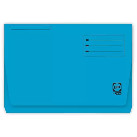 (400040682) GIO SUBCARPETA CON BOLSA Y SOLAPA AZUL INTENSO CARTULINA FOLIO 320GR -25U-
