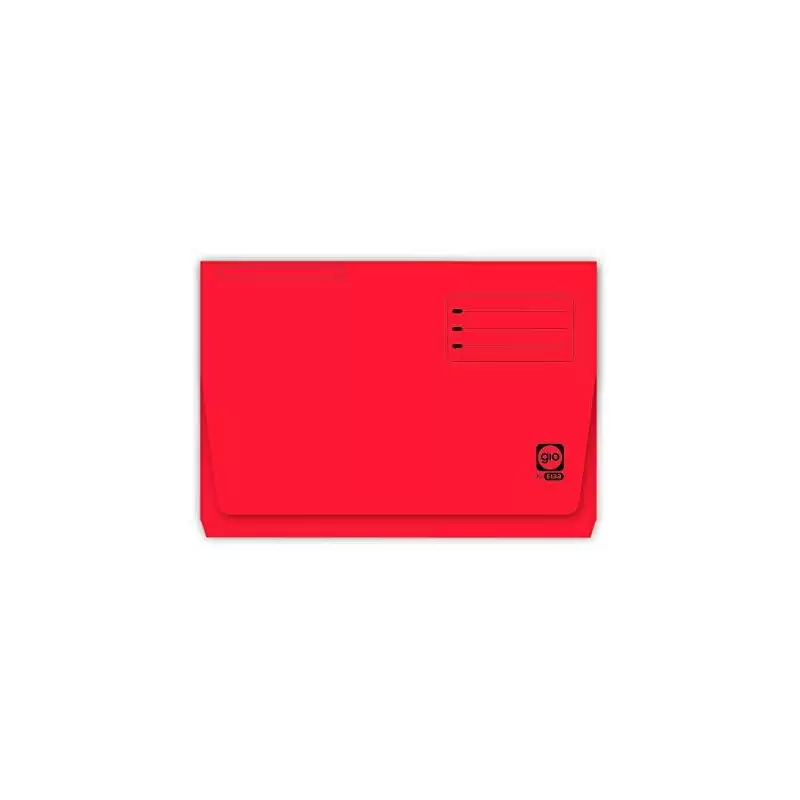(400040684) GIO SUBCARPETA CON BOLSA Y SOLAPA ROJO INTENSO CARTULINA FOLIO 320GR -25U-