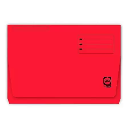 (400040684) GIO SUBCARPETA CON BOLSA Y SOLAPA ROJO INTENSO CARTULINA FOLIO 320GR -25U-