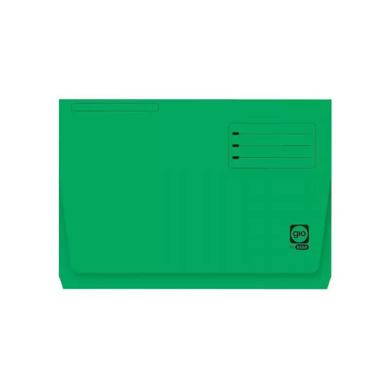 (400040685) GIO SUBCARPETA CON BOLSA Y SOLAPA VERDE INTENSO CARTULINA FOLIO 320GR -25U-
