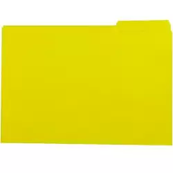 (400040697) GIO SUBCARPETA CON PESTAÑA LATERAL DERECHA FOLIO CARTULINA 250GR AMARILLO INTENSO -50U-
