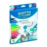 (F494900) GIOTTO ROTULADORES DECOR TEXTIL PERMANENTES COLORES SURTIDOS ESTUCHE 12 UD