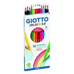 (F276600) GIOTTO LÁPICES DE COLORES COLORS 3.0 SURTIDOS ESTUCHE 12 UD