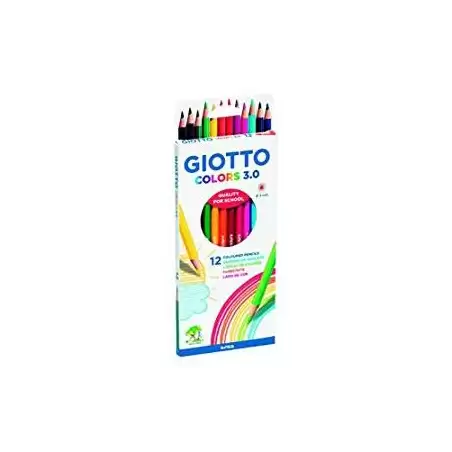 (F276600) GIOTTO LÁPICES DE COLORES COLORS 3.0 SURTIDOS ESTUCHE 12 UD