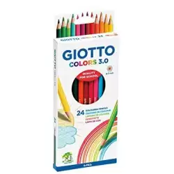 (F276700) GIOTO LÁPICES DE COLORES COLORS 3.0 SURTIDOS  ESTUCHE 24 UD