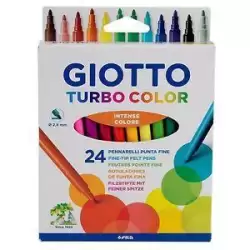 (F417000) GIOTTO ROTULADORES TURBO COLOR SURTIDOS ESTUCHE 24 UD