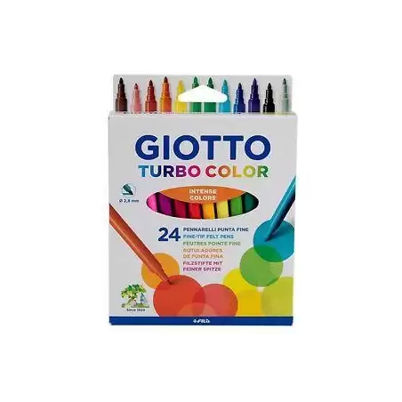 (F417000) GIOTTO ROTULADORES TURBO COLOR SURTIDOS ESTUCHE 24 UD