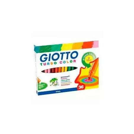 (F418000) GIOTTO ROTULADORES TURBO COLOR SURTIDOS ESTUCHE 36 UD