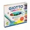 (F454000) GIOTTO ROTULADORES TURBO MAXI C/SURTIDOS ESTUCHE 12 UD