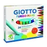 (F455000) GIOTTO ROTULADORES TURBO MAXI COLORES SURTIDOS ESTUCHE 24 UD