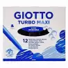 (F456036) GIOTTO ROTULADORES TURBO MAXI NEGRO ESTUCHE 12 UD