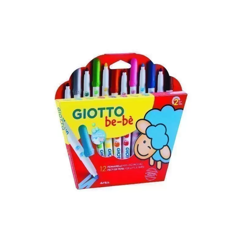 (F469900) GIOTTO ROTULADORES BE-BÉ SÚPER COLORES SURTIDOS ESTUCHE 12 UD