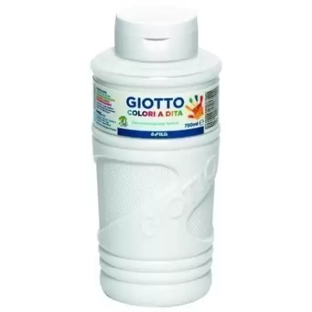 (F472901) GIOTTO PINTURA DE DEDOS DE 750 ML COLOR BLANCO