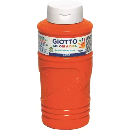 (F472905) GIOTTO PINTURA DE DEDOS DE 750 ML COLOR NARANJA