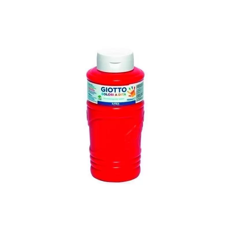 (F472910) GIOTTO PINTURA DE DEDOS DE 750 ML COLOR ROJO