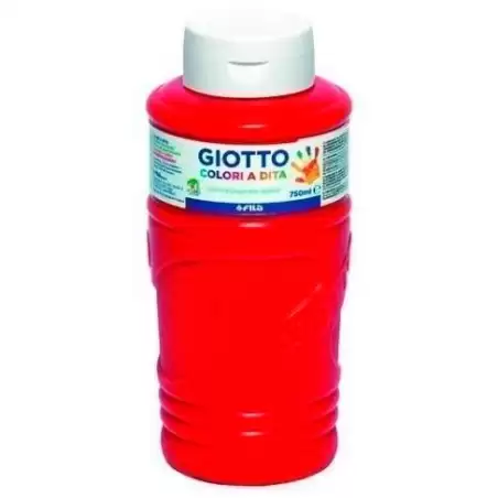 (F472910) GIOTTO PINTURA DE DEDOS DE 750 ML COLOR ROJO