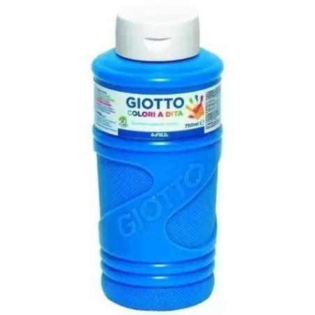 (F472915) GIOTTO PINTURA DE DEDOS DE 750 ML COLOR AZUL CYAN