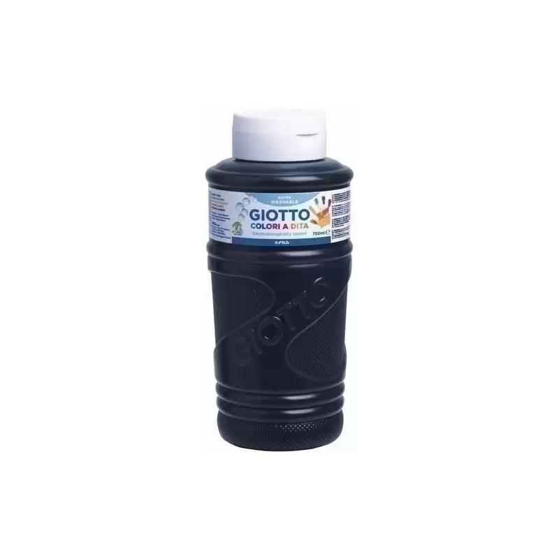 (F472924) GIOTTO PINTURA DE DEDOS DE 750 ML COLOR NEGRO