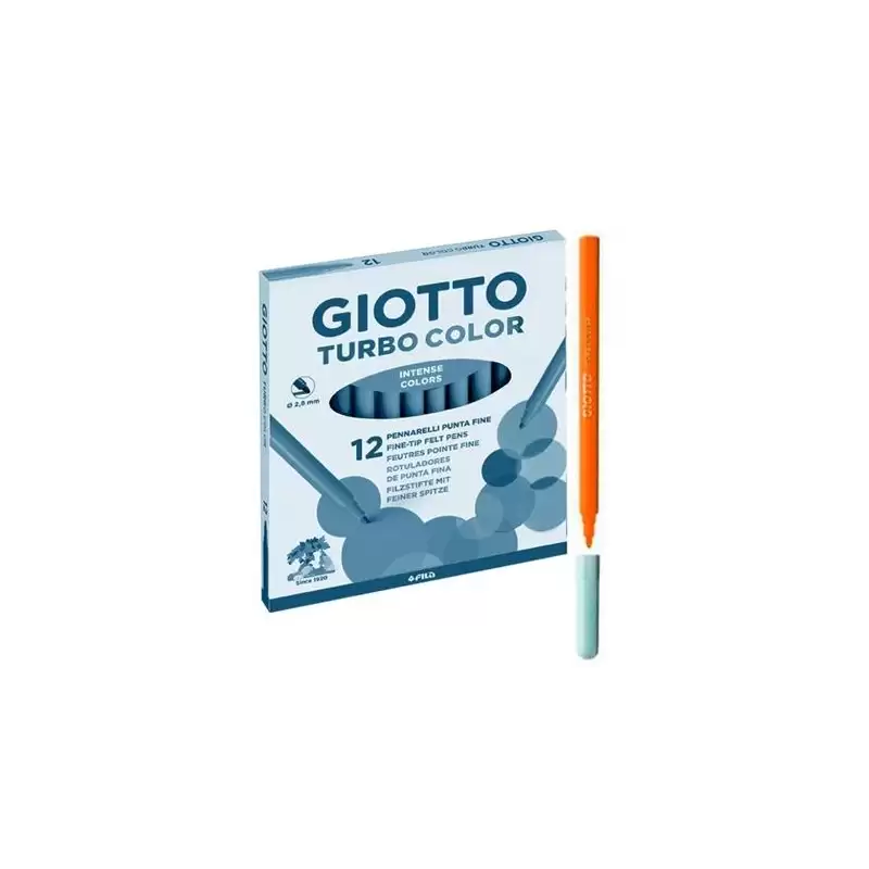 (F485005) GIOTTO ROTULADORES TURBO COLOR NARANJA ESTUCHE 12 UD