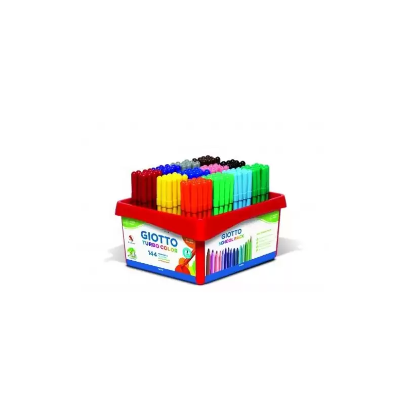 (F523800) GIOTTO ROTULADORES TURBO COLOR SURTIDOS SCHOOLPACK 144 UD